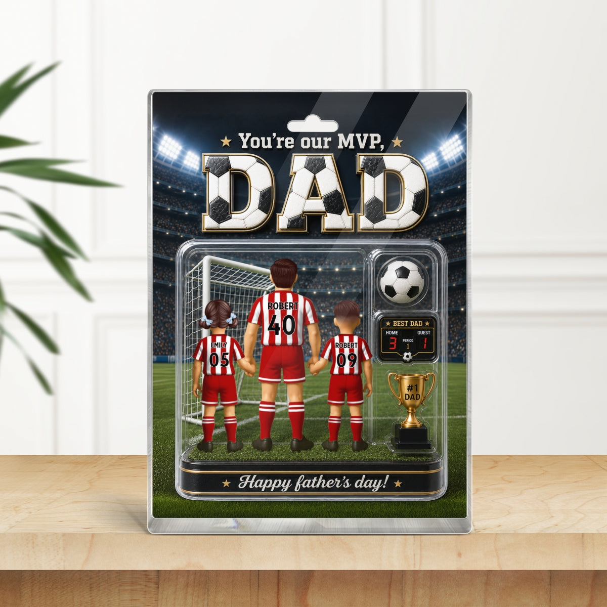 You Are Our MVP Soccer Dad, Custom Action Figure - Personalized Acrylic Block Plaque - Gift for Dad, Husband