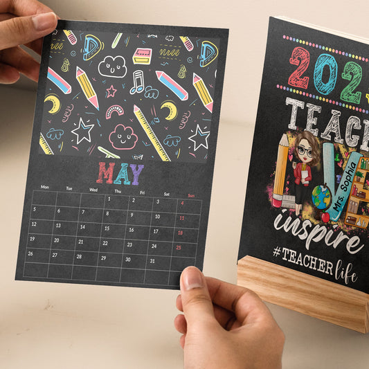 Teacher Life - Personalized Easel Calendar
