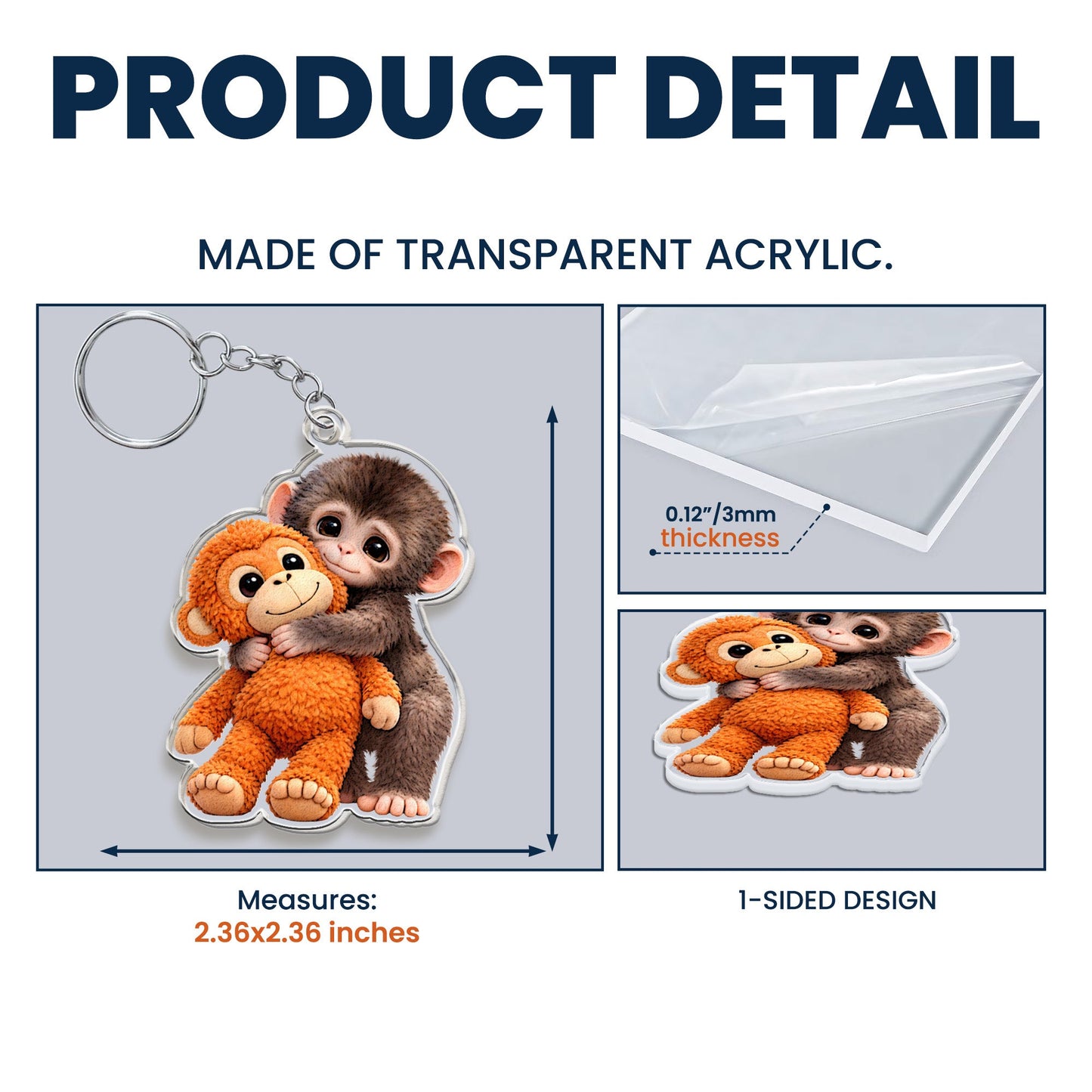 Team Punch, Punch The Abandoned Baby Monkey, Punch Support - Keychain