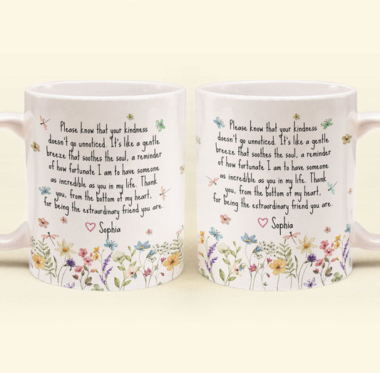 Thank You Gifts For Boss, Coworkers, Friends, Family - For Being The Extraordinary Friend - Personalized Mug