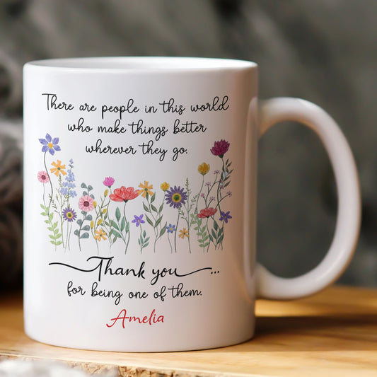 Thank You Gift, Custom Thank You Coffee Mug, Gift For Coworker, Teacher, Mentor, Retirement - Personalized Mug