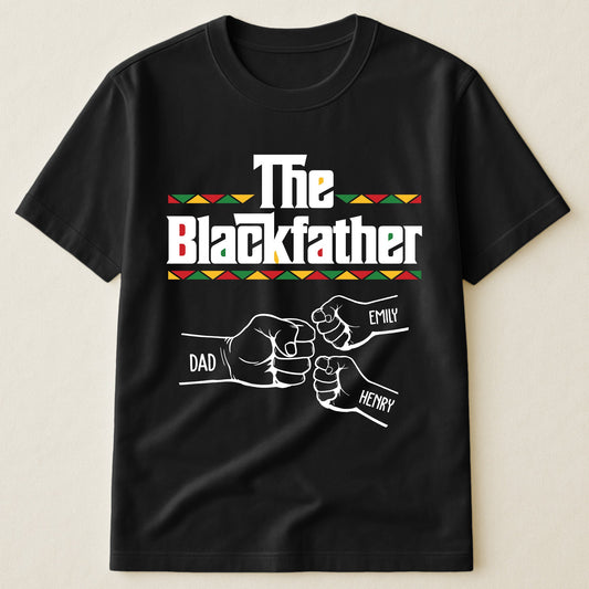 Father's Day Gifts, The Black Father Fist Bump Father's Day Gift For Dad, Husband - Personalized Shirt
