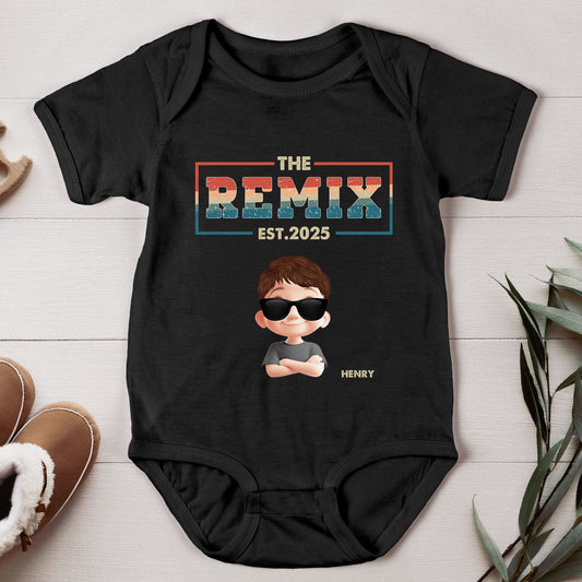 Father's Day Gifts, The Original The Remix - Personalized Matching Shirt And Baby Bodysuit