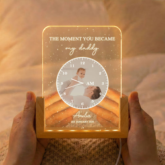 Father's Day Gifts, The Moment You Became My Daddy Father's Day Gift For New Dad - Personalized Night Light