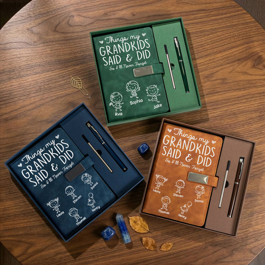 Things My Grandkids Said & Did So I'll Never Forget - Personalized Notebook Set