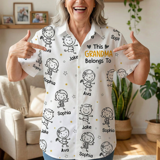 This Mommy Belongs To Doodle - Personalized Hawaiian Shirt