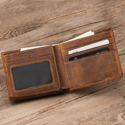Father's Day Gifts, To Dad From Your Financial Burdens - Dad & Kids Fist Bumps - Personalized Leather Wallet