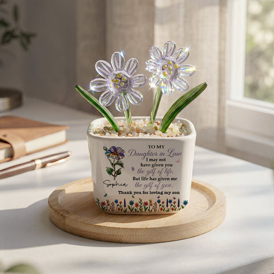 To My Daughter In Law Gift For Daughter-In-Law - Personalized Plant Pot