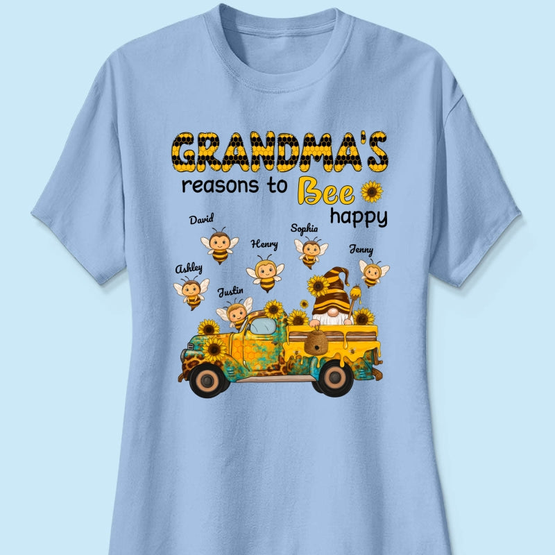 Gnome Grandma's Reasons to be Happy Personalized Sweatshirt, Cozy Fall Sweatshirt for Grandma
