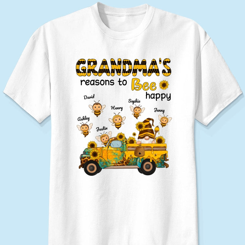 Gnome Grandma's Reasons to be Happy Personalized Sweatshirt, Cozy Fall Sweatshirt for Grandma