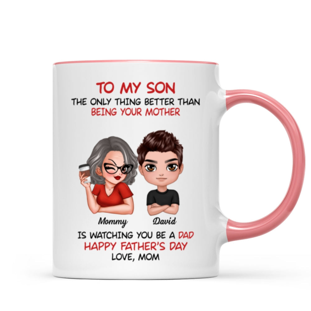 To My Son From Mom Happy Father‘s Day Personalized Mug