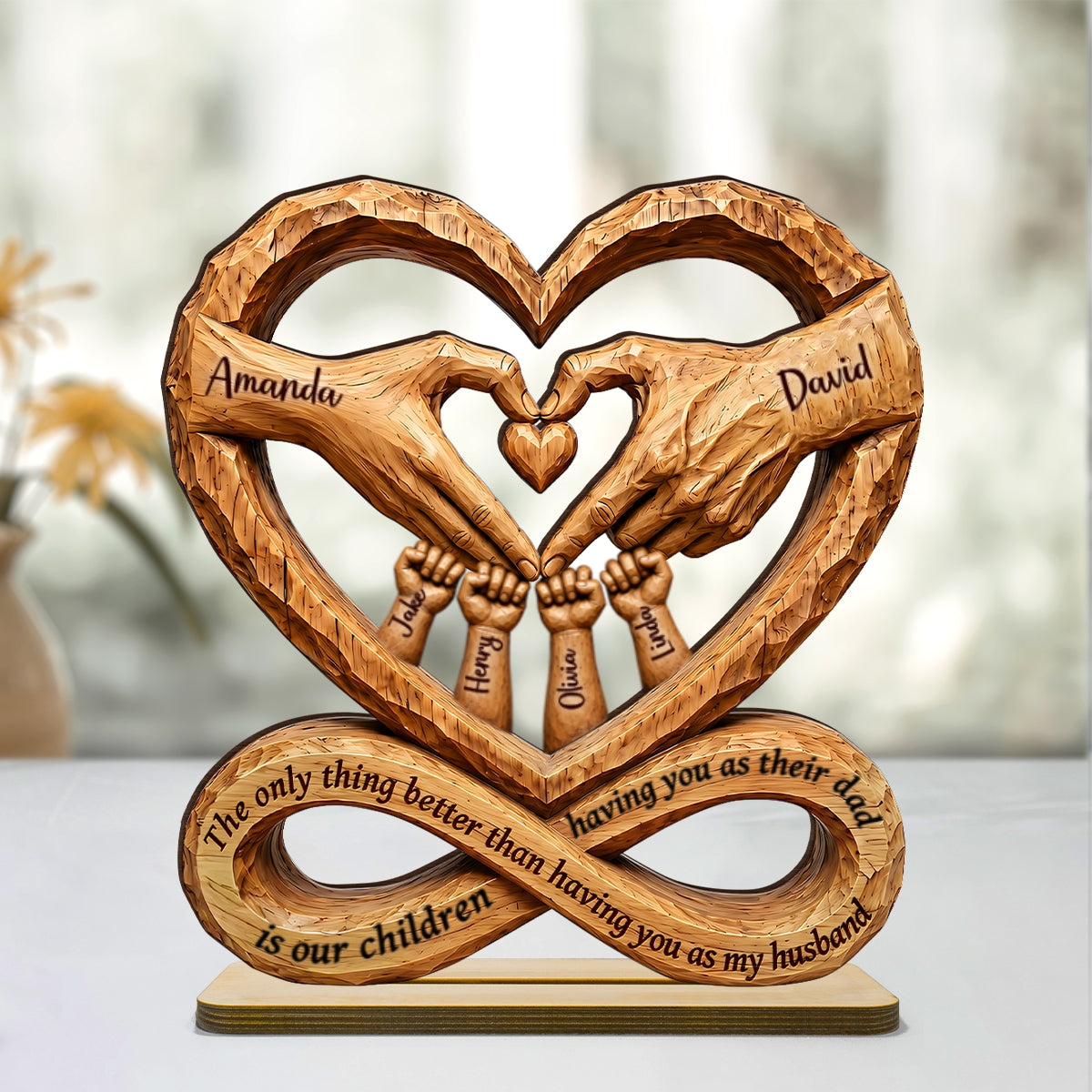 The Only Better Thing - Personalized 2-Layered Wooden Plaque - Gift for Husband
