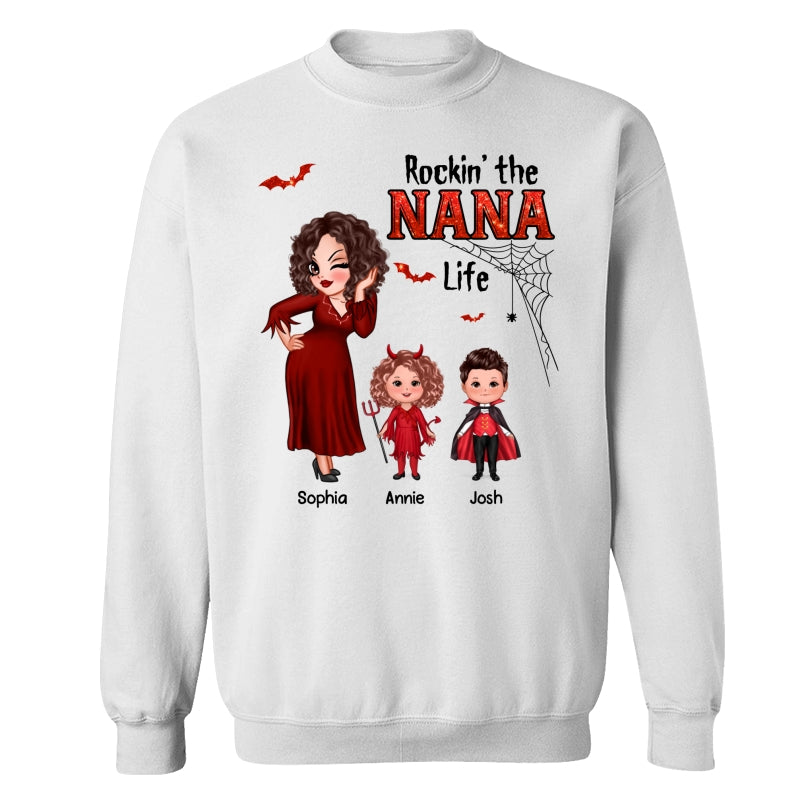 Pretty Grandma Mom Halloween Rockin‘ The Grandma Mom Life Shirt