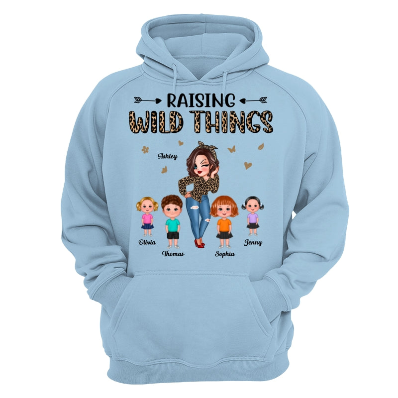 Raising Wild Things Mom And Children Funny Personalized Shirt
