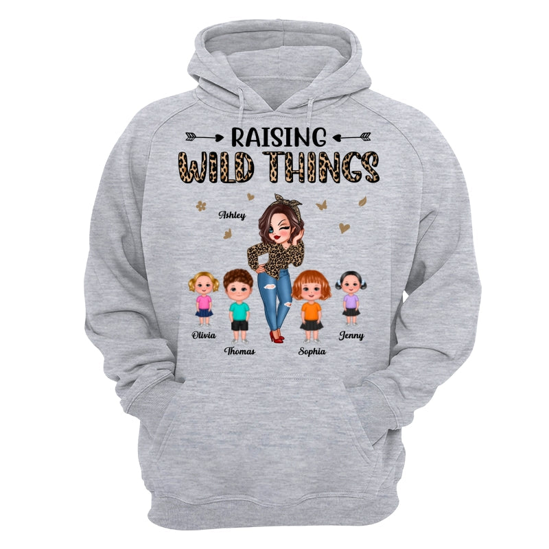 Raising Wild Things Mom And Children Funny Personalized Shirt