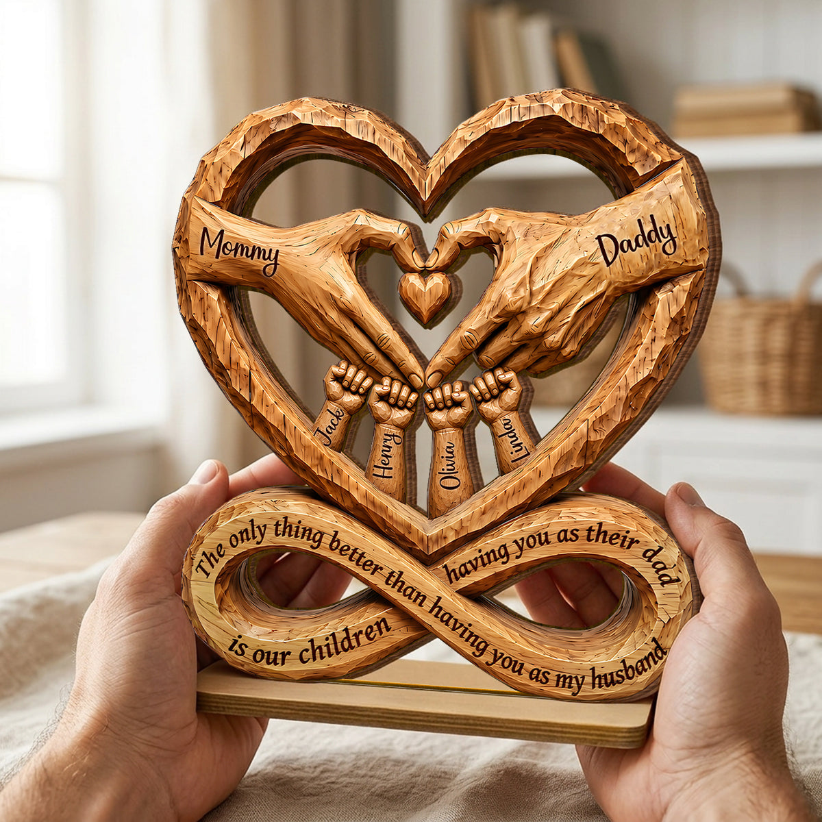 The Only Better Thing - Personalized 2-Layered Wooden Plaque - Gift for Husband