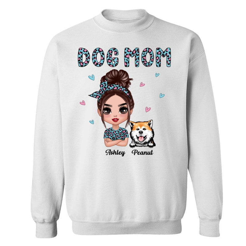 Colorful Leopard Pattern Doll Dog Mom Gift For Dog Lovers Personalized Shirt
