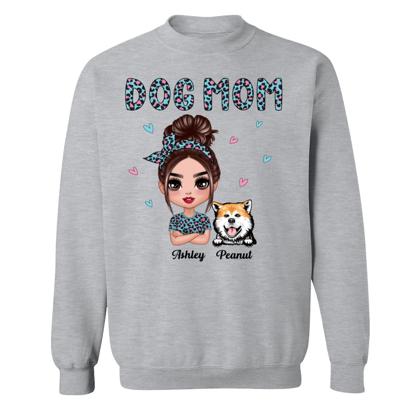 Colorful Leopard Pattern Doll Dog Mom Gift For Dog Lovers Personalized Shirt