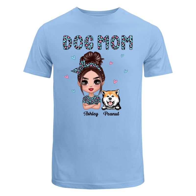 Colorful Leopard Pattern Doll Dog Mom Gift For Dog Lovers Personalized Shirt