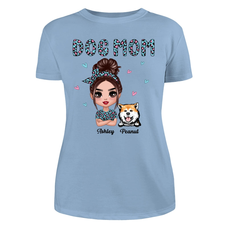 Colorful Leopard Pattern Doll Dog Mom Gift For Dog Lovers Personalized Shirt