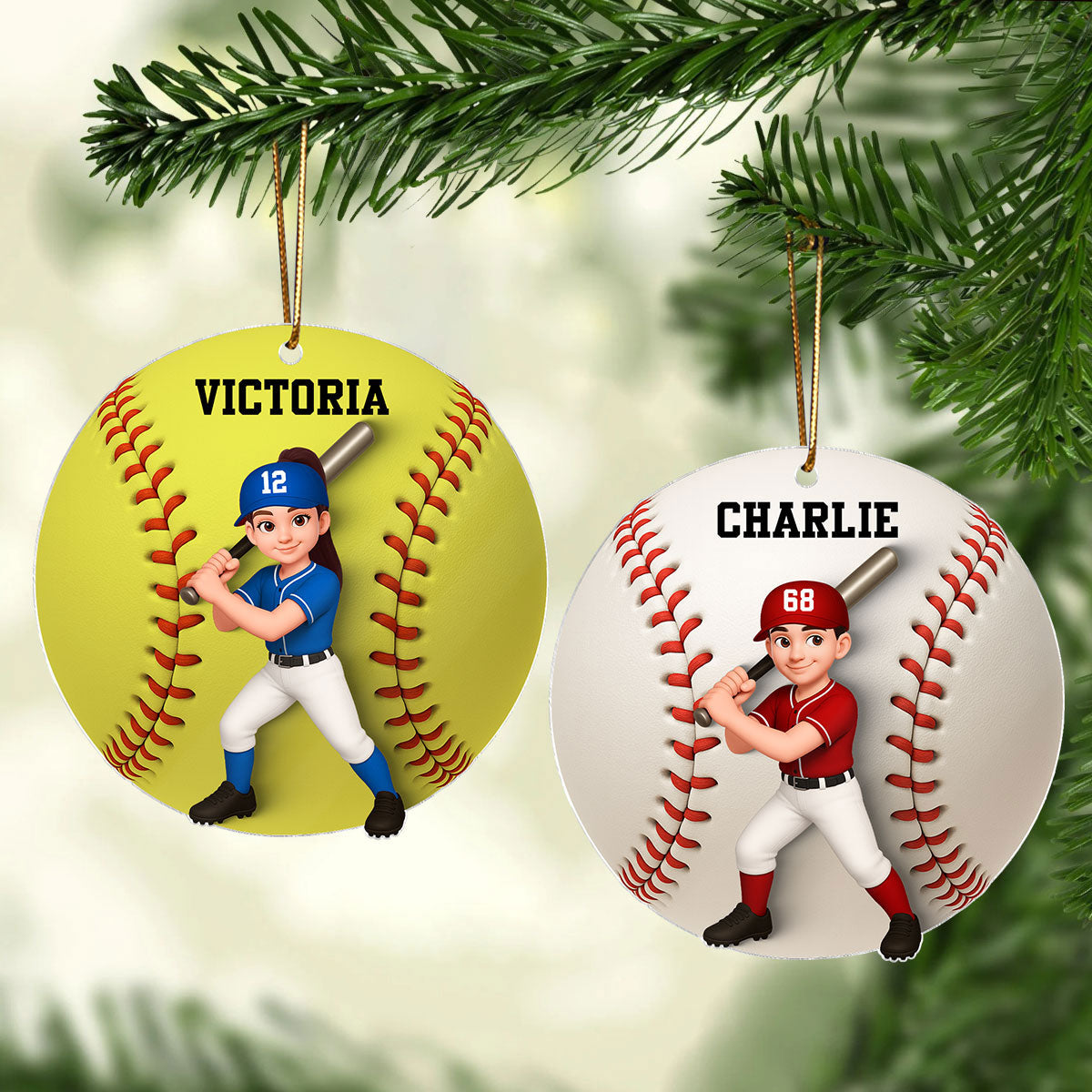 3D Effect Karate Boy Girl - Personalized Acrylic Ornament - Christmas Gift for Daughter or Son