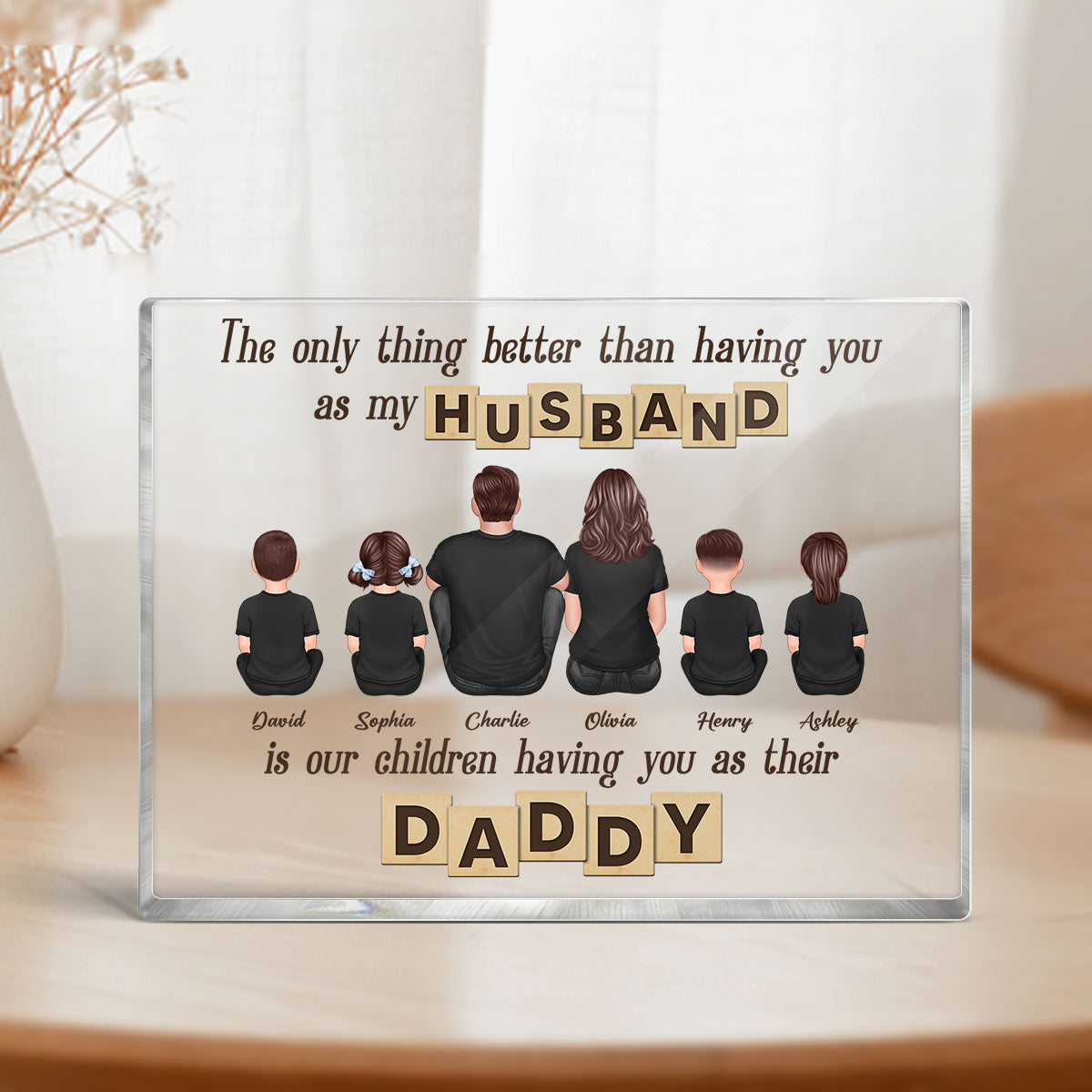 The Only Thing Better Than Being My Husband Personalized Rectangle Acrylic Block Plaque, Gift For Dad