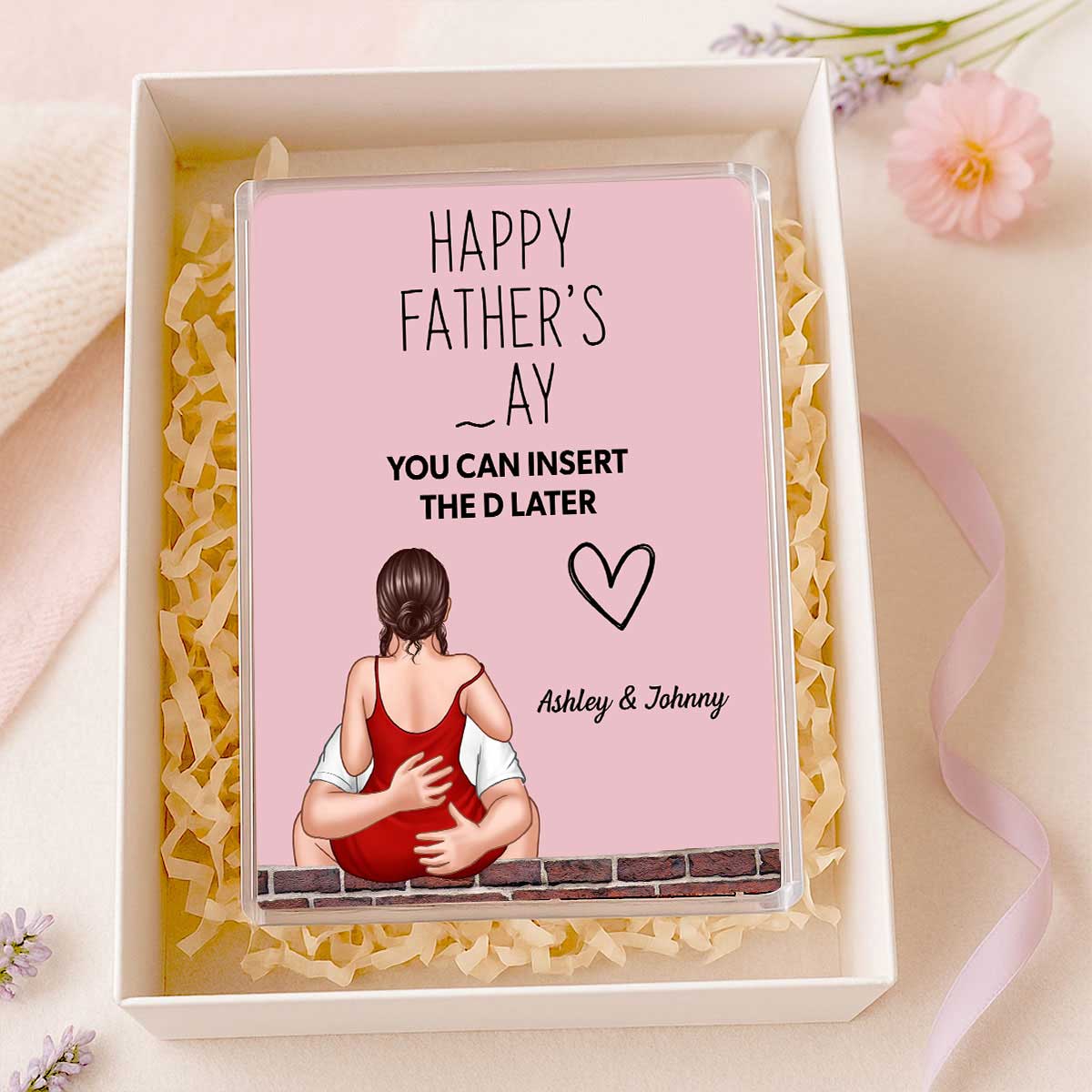 Happy You Can Insert the D Later Personalized Acrylic Block Plaque, Funny Gift for Husband