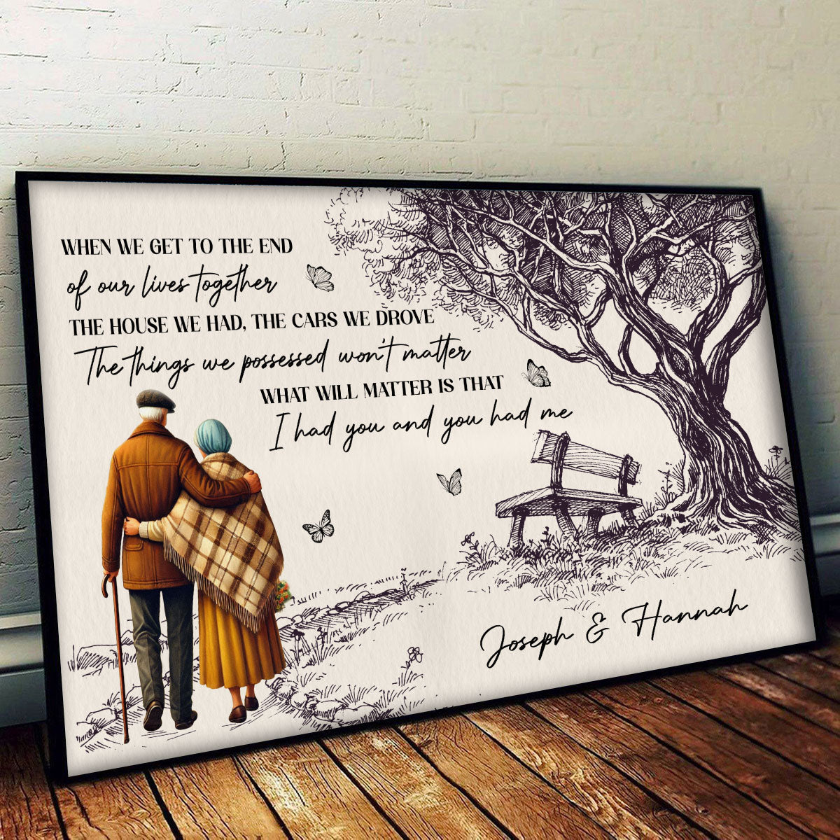 When We Get To The End Of Our Lives Together Old Couples - Personalized Poster, gift, Anniversary Gift for couples