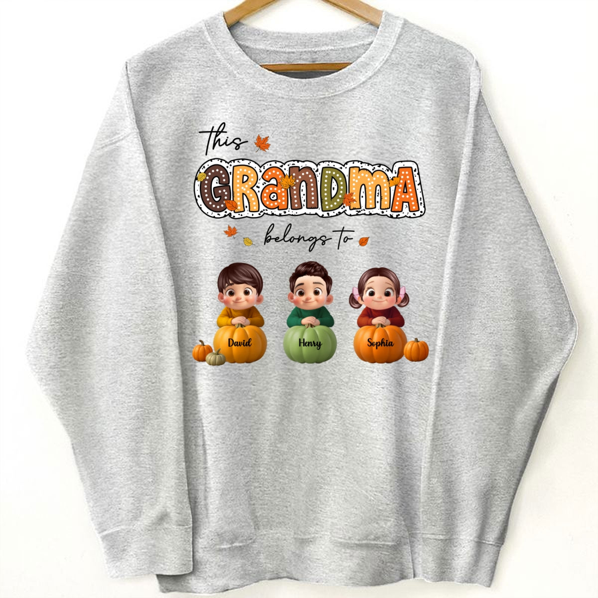 Fall Season Cozy Vibe Grandma Personalized Sweatshirt