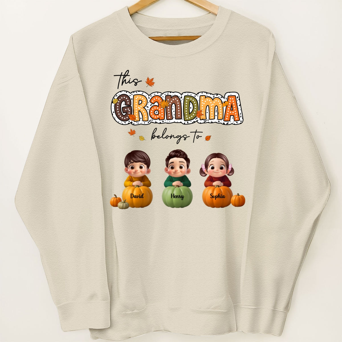 Fall Season Cozy Vibe Grandma Personalized Sweatshirt