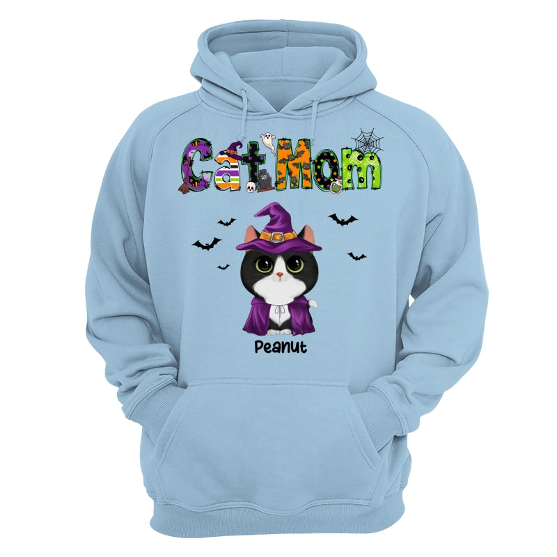 Halloween Watercolor Cute Cats Cat Mom Personalized Shirt