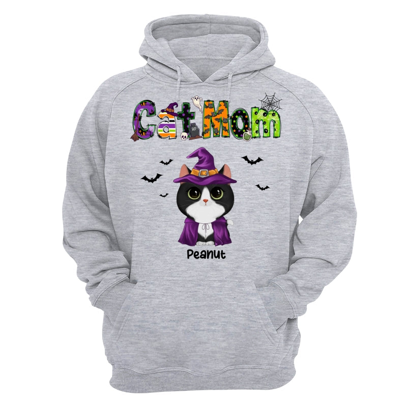 Halloween Watercolor Cute Cats Cat Mom Personalized Shirt