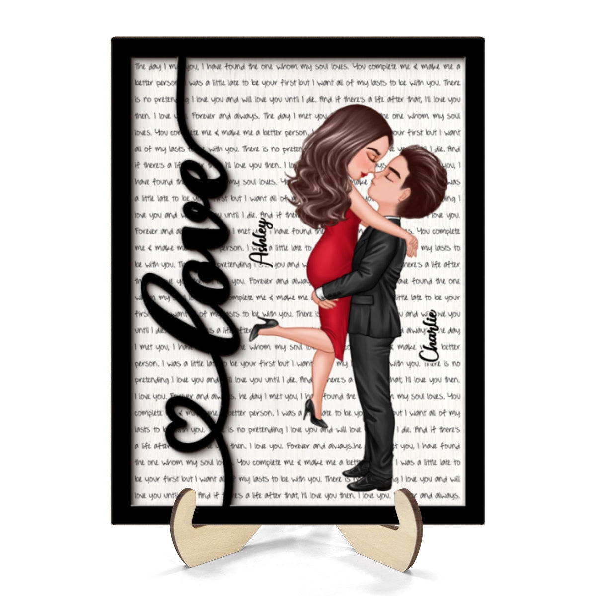 Couple Love Be Mine Gift For Him For Her Personalized 2-layer Wooden Plaque