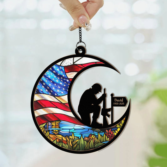 Veteran Memorial 250th Anniversary Tribute - Personalized Window Hanging Suncatcher
