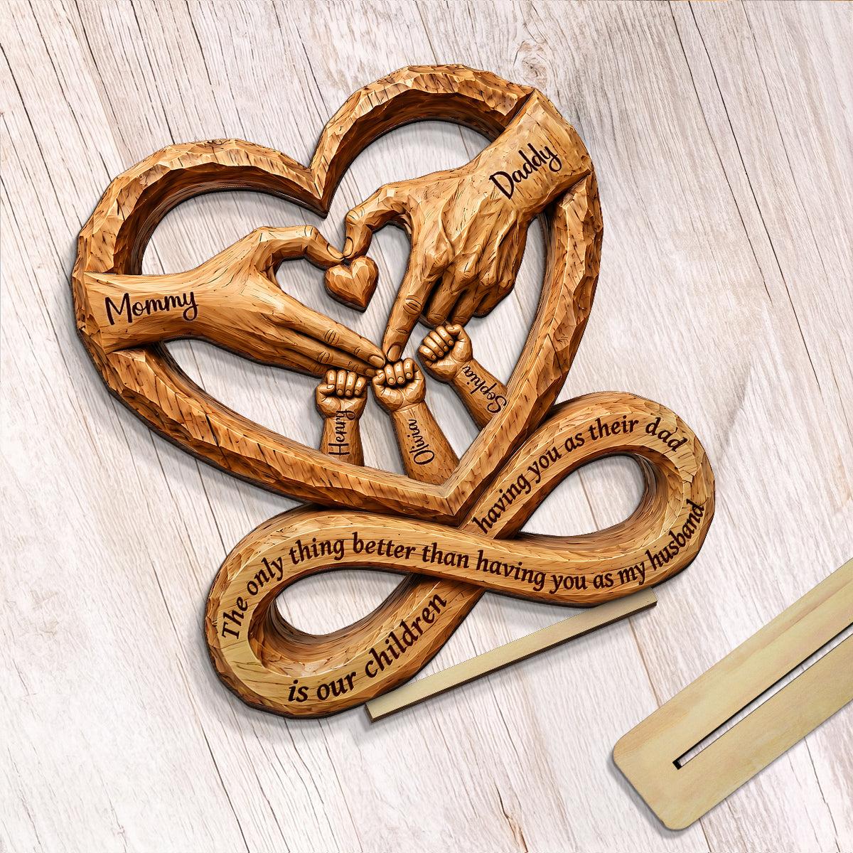 The Only Better Thing - Personalized 2-Layered Wooden Plaque - Gift for Husband