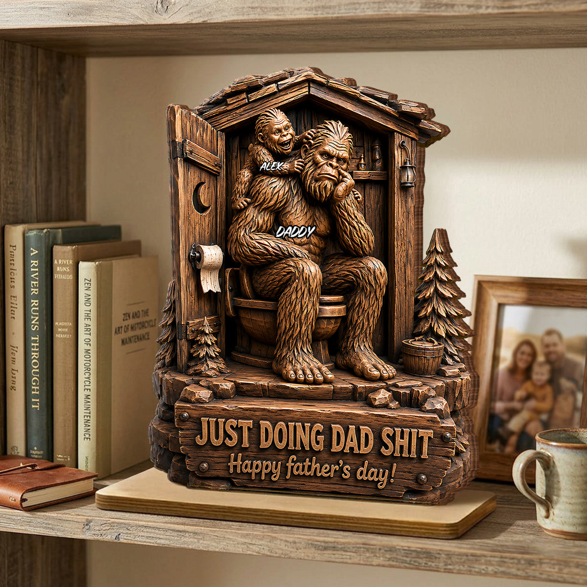 Just Doing Dad Sh*t - Personalized 2-Layered Wooden Plaque - Gift for Dad, Husband