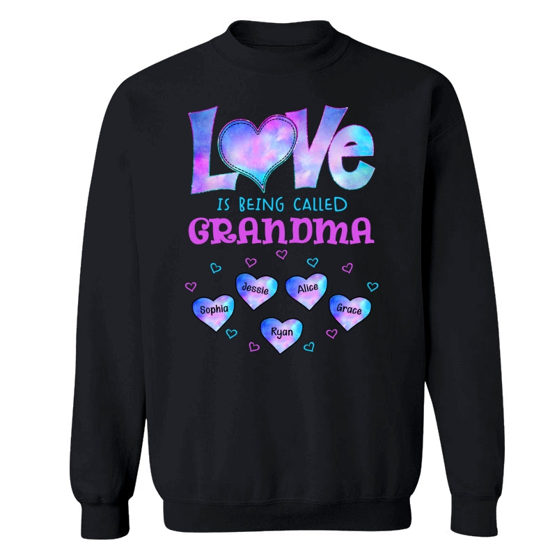 Galaxy Pattern Love Is Being Call Grandma Personalized Shirt