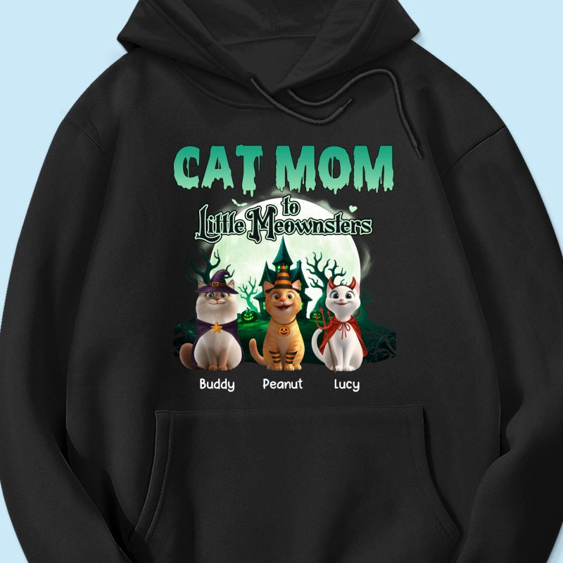 Cat Mom to Little Meownsters Personalized Shirt, Halloween Shirt for Cat Moms