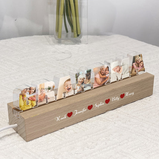 We Love You Grandma - Personalized Photo LED Night Light