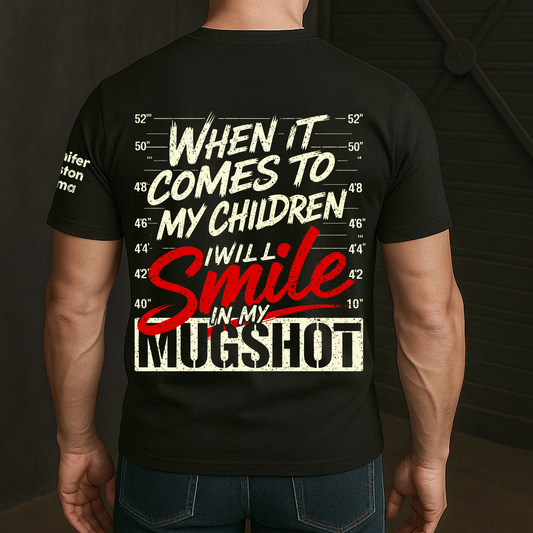 Father's Day Gifts, When It Comes To My Child, I Will Smile In My Mugshot With Kids' Names - Personalized Shirt