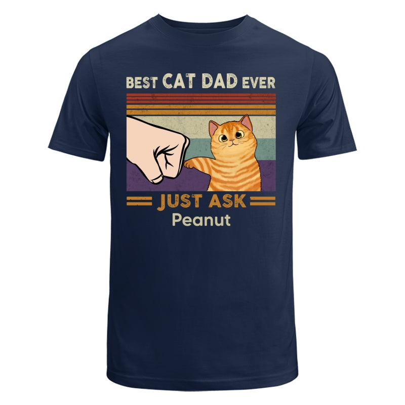 Best Cat Dad Mom Ever Fluffy Cat New Color Palette Personalized Shirt