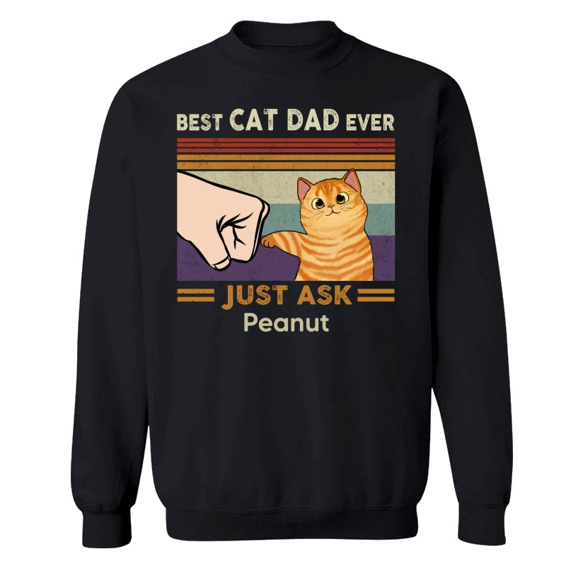 Best Cat Dad Mom Ever Fluffy Cat New Color Palette Personalized Shirt