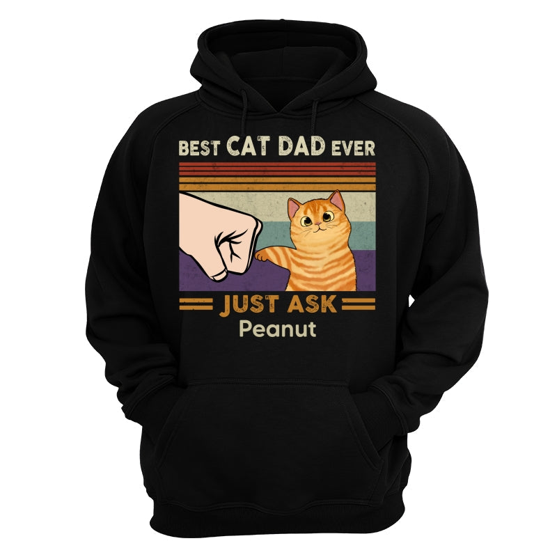 Best Cat Dad Mom Ever Fluffy Cat New Color Palette Personalized Shirt