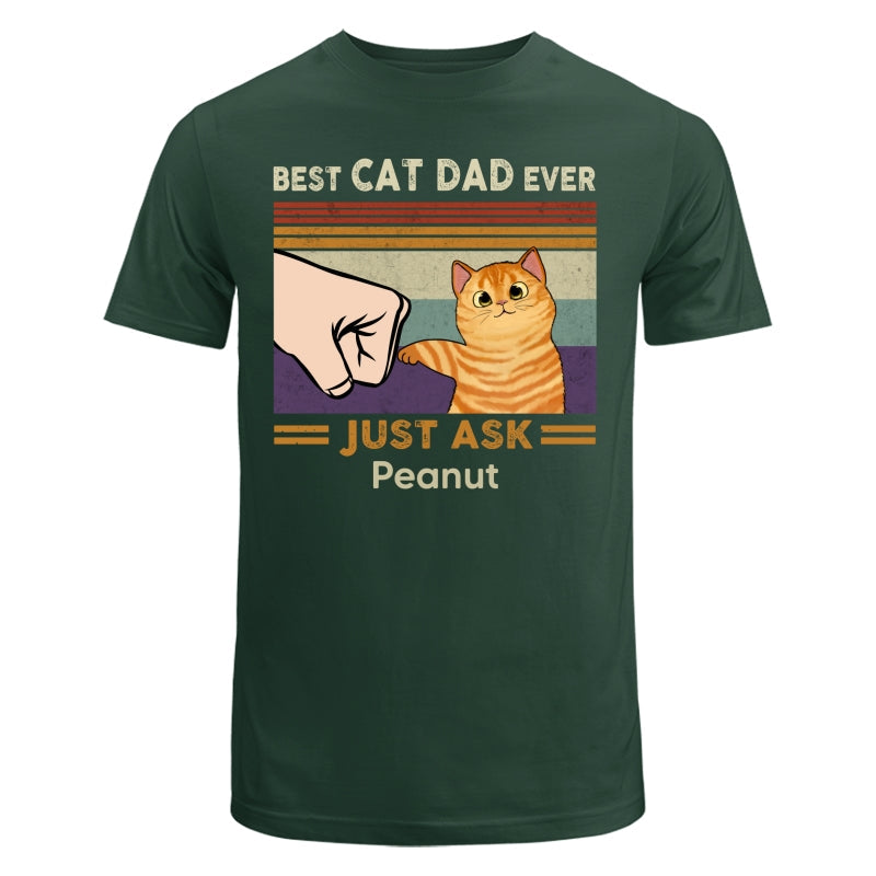 Best Cat Dad Mom Ever Fluffy Cat New Color Palette Personalized Shirt