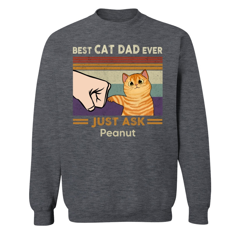 Best Cat Dad Mom Ever Fluffy Cat New Color Palette Personalized Shirt