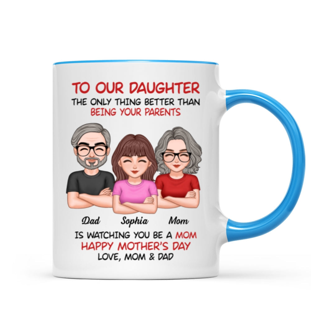 To Our Daughter From Parents Happy Mother‘s Day Personalized Mug