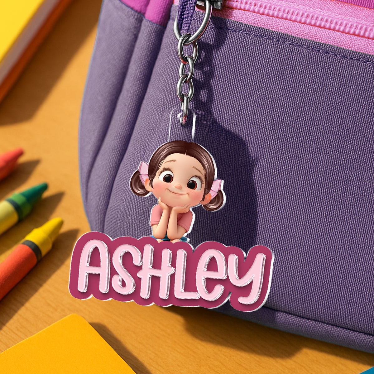 Name Tag for Backpack, Lunch Bag, Pencil Bag, Personalized Gift for Kids Boys Girls, Back to School Name Tag