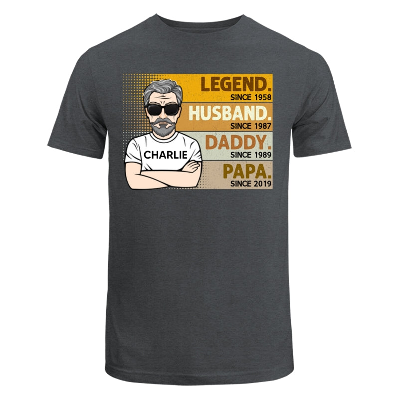 Retro The Legend Grandpa Gift For Grandpa Personalized Shirt