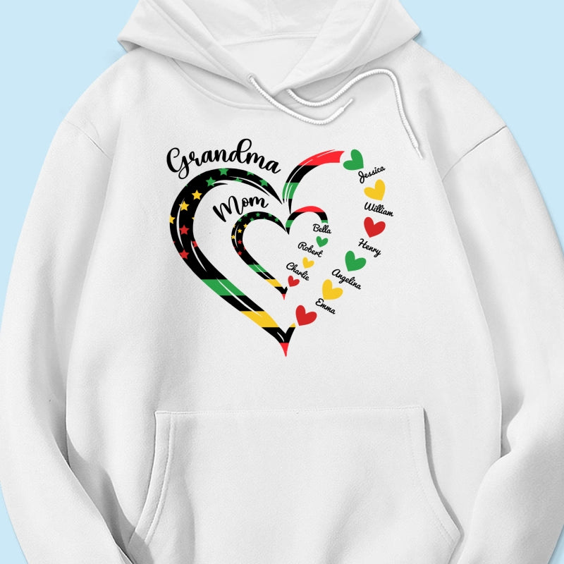 Juneteenth African American Flag Grandma Personalized Shirt