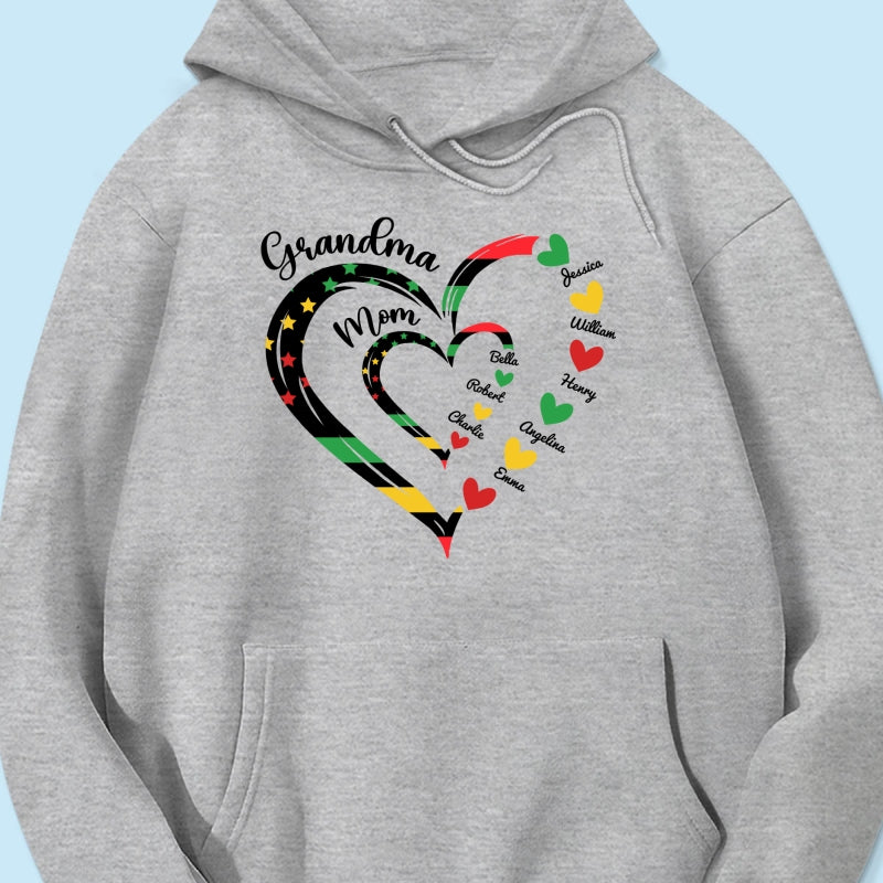 Juneteenth African American Flag Grandma Personalized Shirt